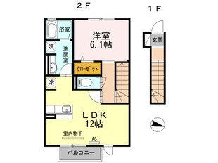 サンドハウスB棟の物件間取画像